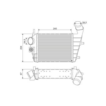 Intercooler, échangeur VALEO 817861
