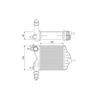 Intercooler, échangeur VALEO 817882