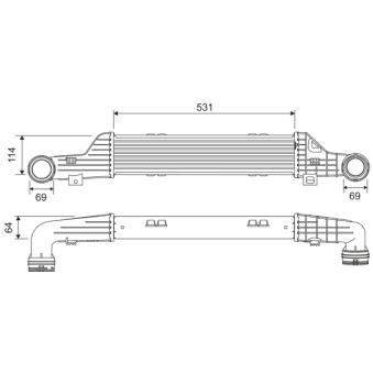 Intercooler, échangeur VALEO 817911