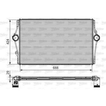 Intercooler, échangeur VALEO 818283 pour AUDI A6 2.4 D - 131cv