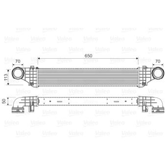 Intercooler, échangeur VALEO 818337 pour MERCEDES-BENZ CLASSE E E 220 CDI - 150cv
