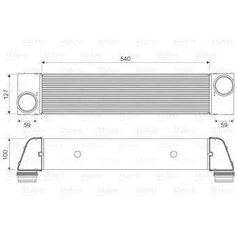 Intercooler, échangeur VALEO 818357 pour FORD MONDEO 730 d - 218cv