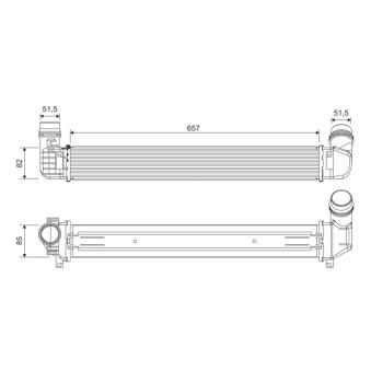 Intercooler, échangeur VALEO 818389 pour RENAULT FLUENCE 1.5 DCI - 86cv