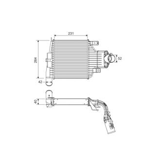 Intercooler, échangeur VALEO 818395