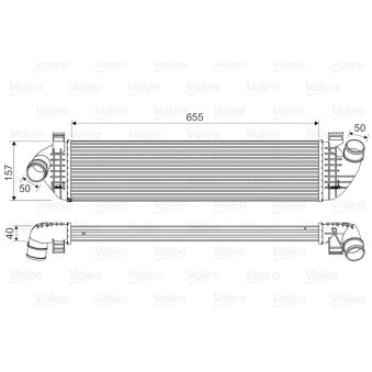 Intercooler, échangeur VALEO 818571 pour TOYOTA RAV 4 1.6 D - 110cv