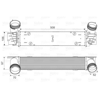 Intercooler, échangeur VALEO 818594 pour CADILLAC CT6 320 d - 184cv