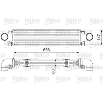 Intercooler, échangeur VALEO 818646 pour PEUGEOT BIPPER D4 - 190cv