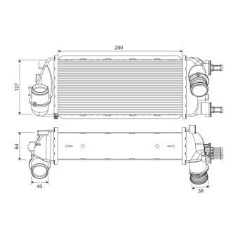Intercooler, échangeur VALEO [818695]