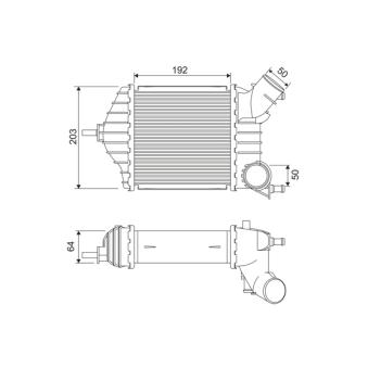 Intercooler, échangeur VALEO 818725