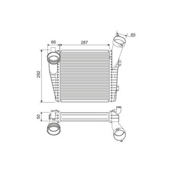 Intercooler, échangeur VALEO OEM 7L0145804