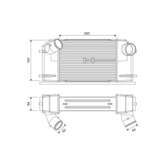 Intercooler, échangeur VALEO 818826