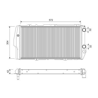 Radiateur, refroidissement du moteur VALEO 819426