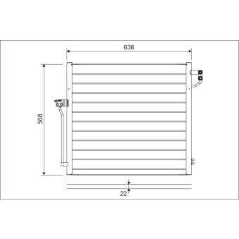 Condenseur, climatisation VALEO 822623 pour MERCEDES-BENZ CLASSE M ML 400 4-matic - 333cv