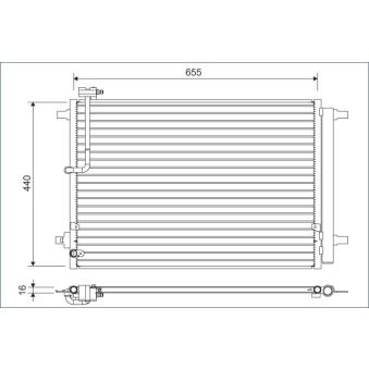 Condenseur, climatisation VALEO 822633 pour AUDI A8 6.3 W12 quattro - 500cv