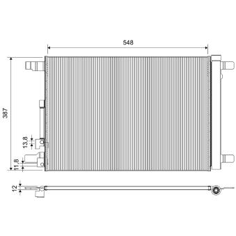 Condenseur, climatisation VALEO 822674 pour SEAT LEON 1,5 eTSI - 116cv