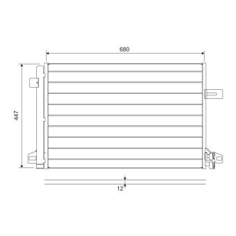 Condenseur, climatisation VALEO 822691 pour CITROEN EVASION 2,0 TDI - 110cv