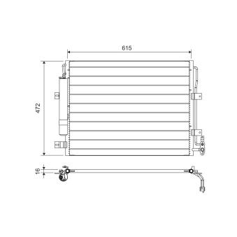 Condenseur, climatisation VALEO 822695 pour OPEL INSIGNIA 3.0 TD 4x4 - 245cv