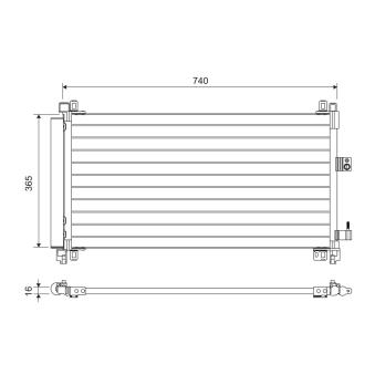 Condenseur, climatisation VALEO 822703