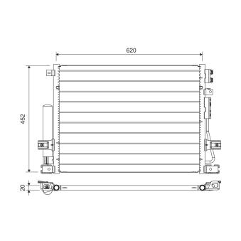 Condenseur, climatisation VALEO 822705 pour LANCIA THEMA 3.0 D - 190cv