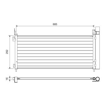 Condenseur, climatisation VALEO 822720