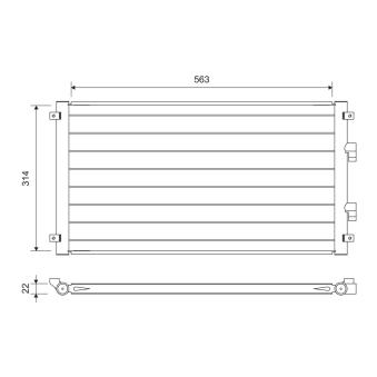 Condenseur, climatisation VALEO 822755