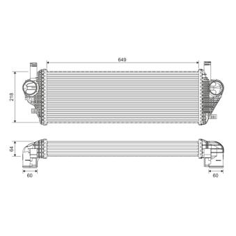 Intercooler, échangeur VALEO 822903 pour JEEP GRAND CHEROKEE 3.0 CRD V6 - 241cv