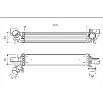 Intercooler, échangeur VALEO 822932