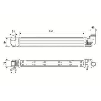 Intercooler, échangeur VALEO OEM 8200880552