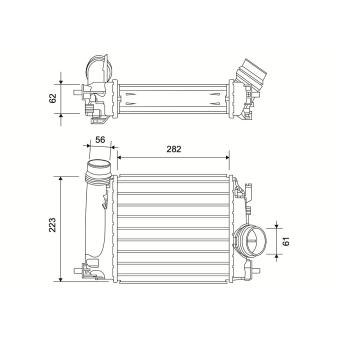 Intercooler, échangeur VALEO 822941