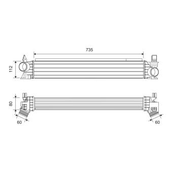 Intercooler, échangeur VALEO 822945