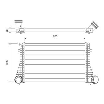 Intercooler, échangeur VALEO OEM 1J0145803H Intercooler, échangeur VALEO OEM 1J0145803H
