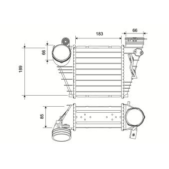 Intercooler, échangeur VALEO OEM 1J0145803M