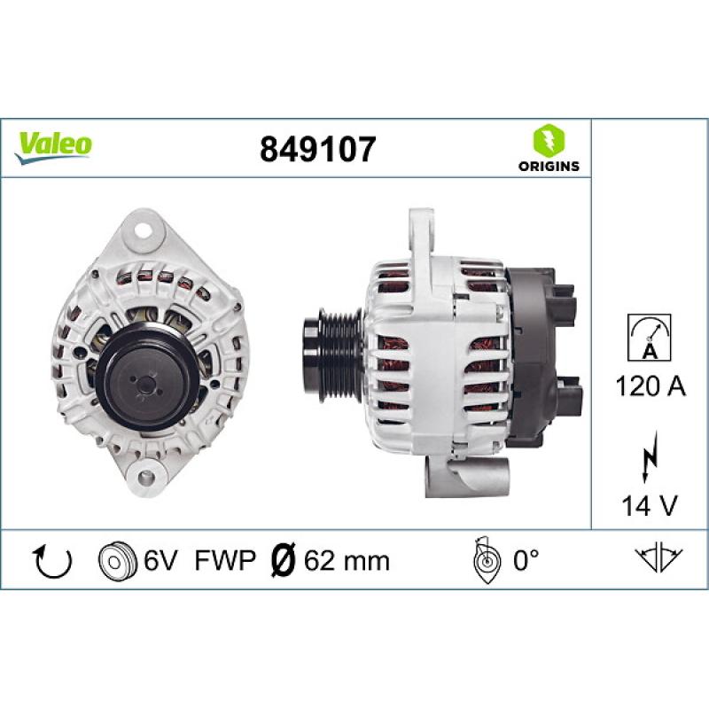 Alternateur VALEO 849107 - Visuel 1