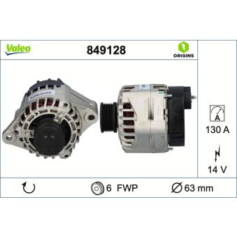 Alternateur VALEO OEM 93180104