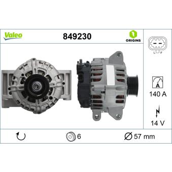 Alternateur VALEO OEM 95515966