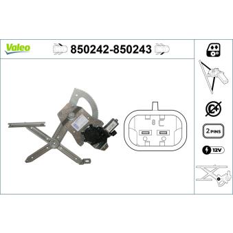 Lève-vitre VALEO 850242 pour OPEL VECTRA E Evolution II 2.5 - 235cv