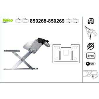 Lève-vitre VALEO 850268 pour MITSUBISHI L 2.4 4x4 - 132cv