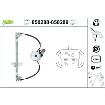 Lève-vitre VALEO 850288 pour OPEL ANTARA 2.4 4x4 - 167cv