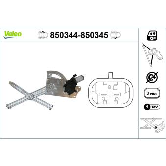 Lève-vitre VALEO 850344 pour RENAULT LAGUNA 3.0 - 167cv