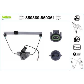 Lève-vitre VALEO 850360 pour ROVER 600 1.5 DCI - 64cv