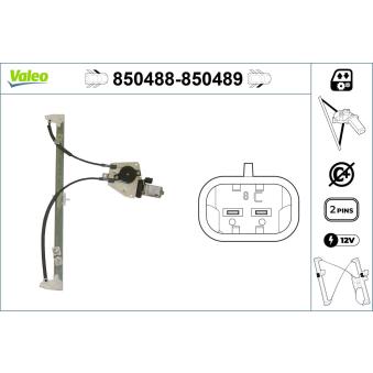 Lève-vitre VALEO 850488 pour MERCEDES-BENZ CLASSE E 1.9 TD - 92cv