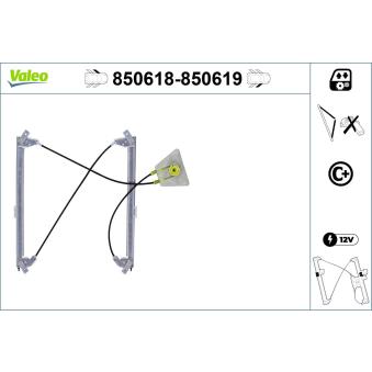Lève-vitre VALEO 850618 pour AUDI 100 2.0 TDI - 143cv