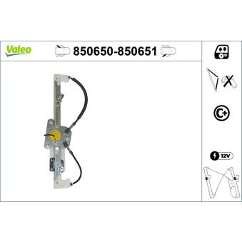Lève-vitre VALEO 850650 pour CITROEN C5 3.0 V6 - 207cv