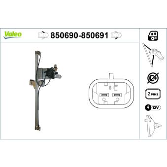 Lève-vitre VALEO 850690 pour AUDI A4 511 CDI 4x4 - 109ch