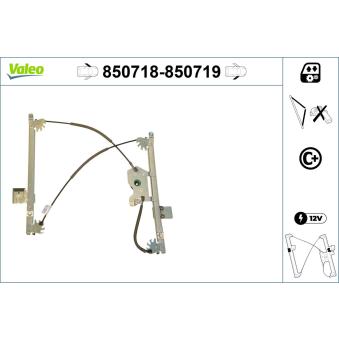 Lève-vitre VALEO 850718 pour CITROEN C2 1.6 - 109cv