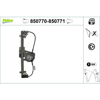 Lève-vitre VALEO 850770 pour OPEL ASTRA 1.6 - 105cv
