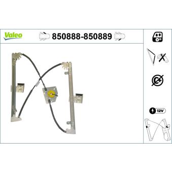 Lève-vitre VALEO 850888 pour ISUZU GEMINI 1.6 - 122cv