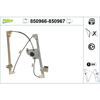 Lève-vitre VALEO 850966 pour KIA CEED 1.2 THP 110 - 110cv