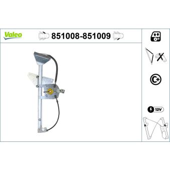 Lève-vitre VALEO 851008 pour HYUNDAI SONATA 1.8 - 110cv
