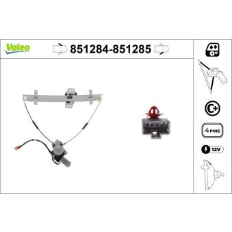 Lève-vitre VALEO 851284 pour VOLKSWAGEN LT 1.6 i - 110cv